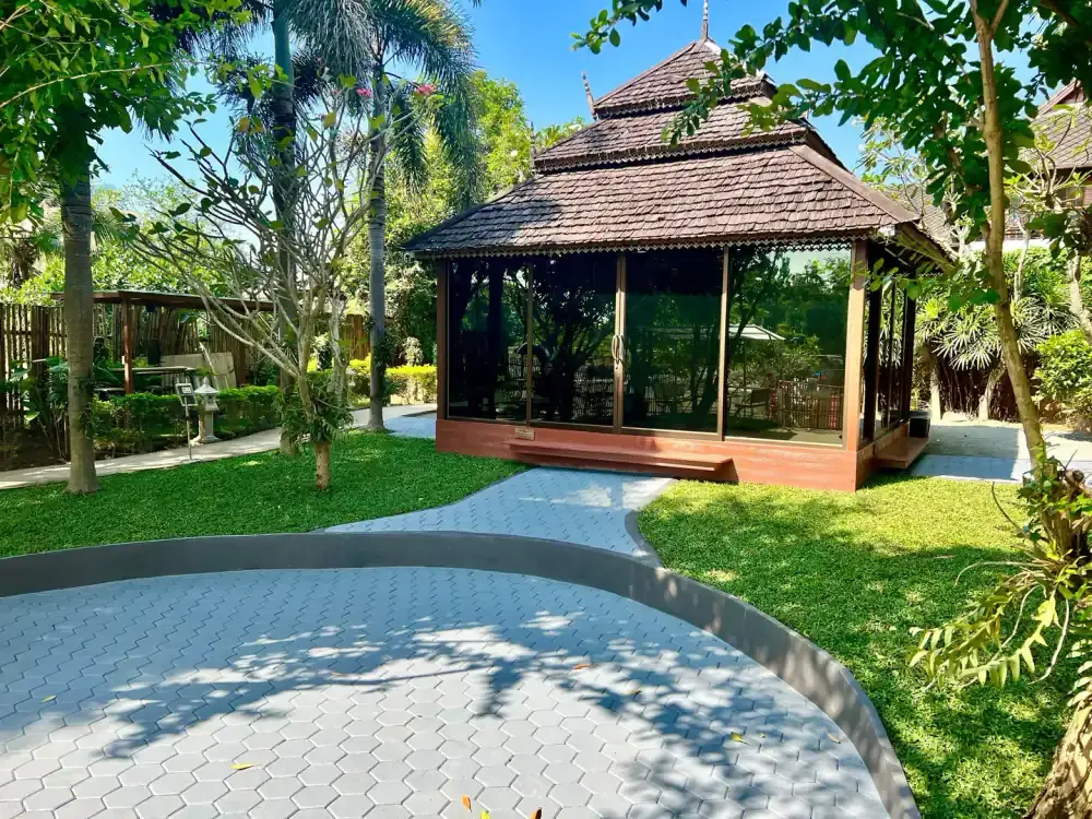 Therapy pavilion at Jintara Rehab where underlying conditions are assessed during prescription drug treatment