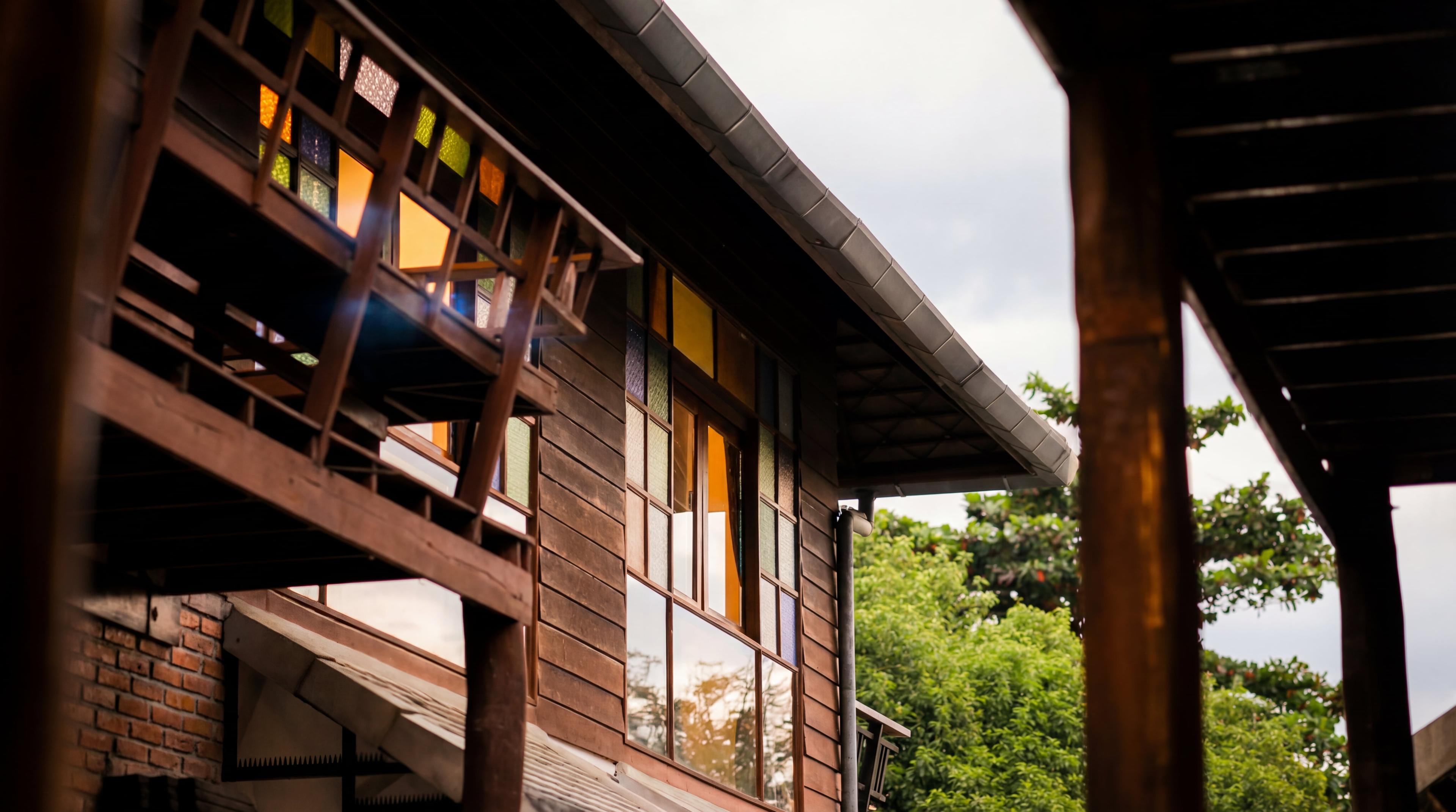 Jintara Rehab building with stained glass windows in Chiang Mai